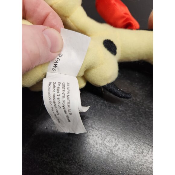 Garfield Odie Plush Toy With Red Tie - Vintage - Picture 6 of 8